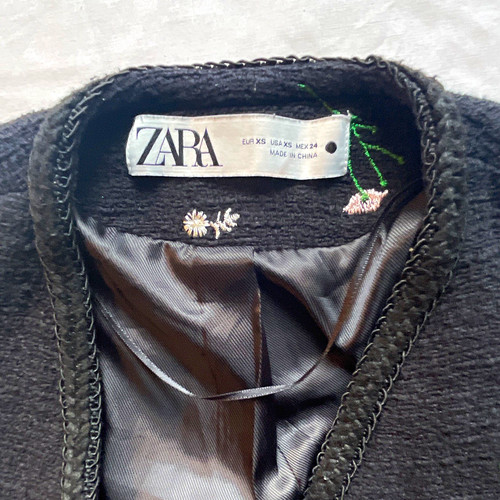 Zara women black floral - xs,
