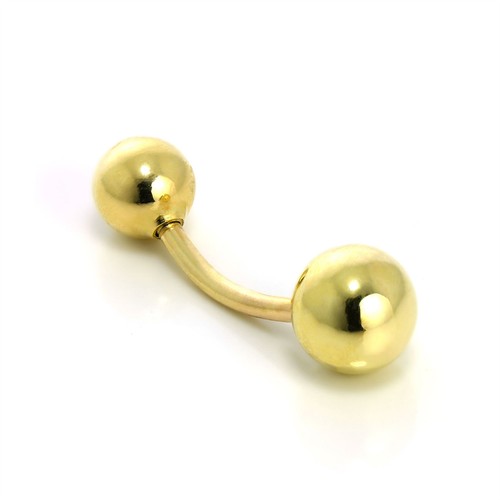 9ct gold 6mm ball end - 9ct, belly