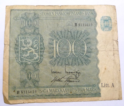 Circulated finnish 100 - circulated,,