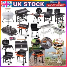 Large Barrel Smoker Barbecue charcoal Grill BBQ Grill Outdoors Garden Camping UK