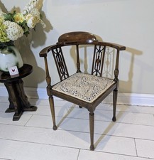 Edwardian Corner Chair Newly