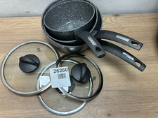 Tower 3 Piece Forged Pan Set With Cerastone Coating Graphite T81212