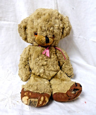 Vintage Merrythought Cheeky Mohair Teddy Bear Bells in Ears Jointed 1950s Label