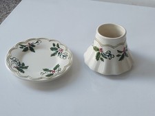 new Yankee Candle Shade And Plate Holiday Berry holly Christmas For Small Jar