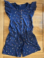 Next Girls Blue Fruits Cotton Shortie Playsuit Jump Suit Age 11 Years