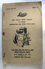 LISTER Solid Injection Diesel Stationary Engine Handbook Parts List 1943 9-1