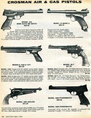 1984 print crosman model - of,