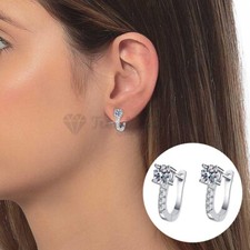 Real Round Moissanite U Shape