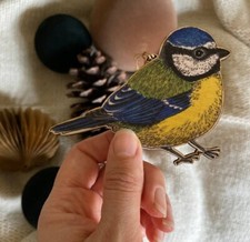 Wooden Blue Tit Hanging