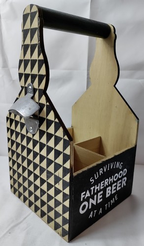 Wooden beer carry crate with - wooden,