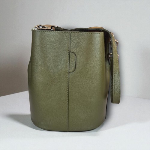 Italian leather bucket - leather,