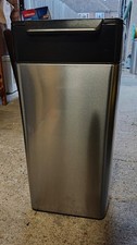 Simplehuman Touch Bar Kitchen Waste Bin 30L Stainless Steel / Blue Insert & Bags