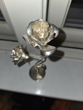 Vintage Metal Rose Ornament