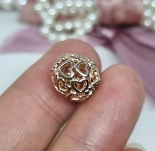 Genuine Pandora Rose Gold Hearts All Over Charm  ? ALE R   R12a