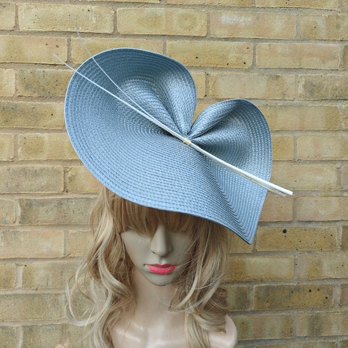 Silver grey fascinator cream - grey,