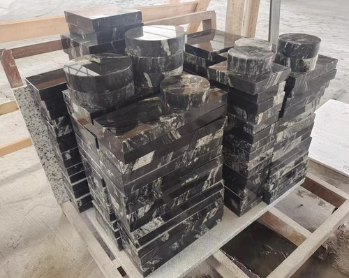 Black granite plinths - granite,