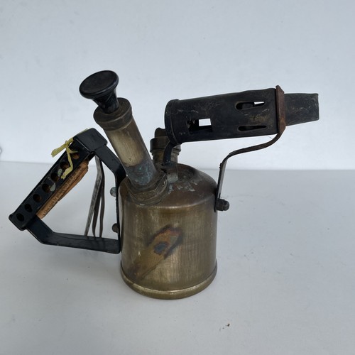 Vintage brass paraffin blow - paraffin,