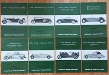 Profile Publication Series Car Brochures x 8 - Drlage, Daimler, Delahaye etc