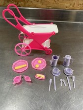 Vintage retro 1990s 1980s Barbie Hostess Set Tea Trolley Cart