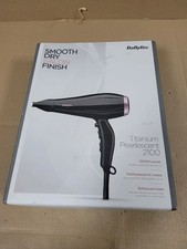 BaByliss 2100W Titanium Pearlescent 2100 Smooth Dry Hair Dryer Salon Finish New