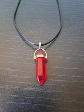 Necklace And Red Hexagon Bullet Pendant