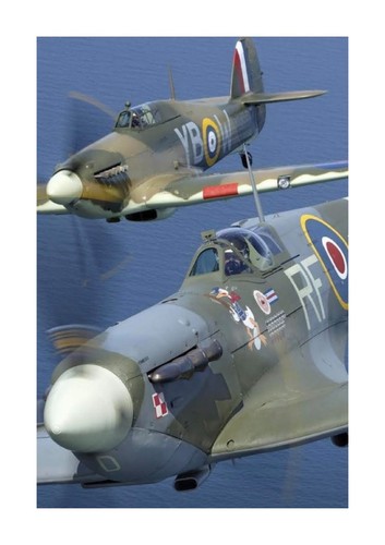 Spitfire hurricane 66 a4 - &,