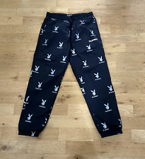 Playboy x Pacsun mens tracksuit trousers in black, size M. 