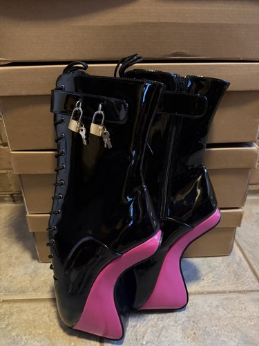 Uk9 hoof heel black pink - heel,