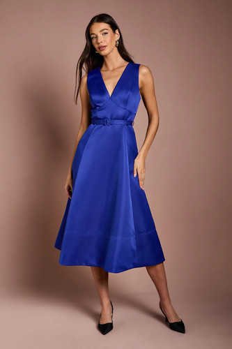 Coast cobalt fit flare dress - cobalt,