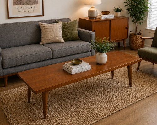 Mid century teak coffee - mid,
