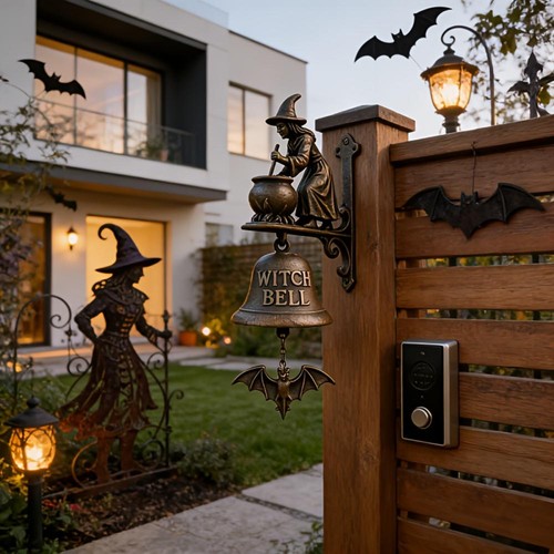 Halloween witch doorbell cast - halloween,