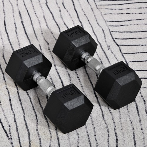 2x10kg hex dumbbells set - hex,