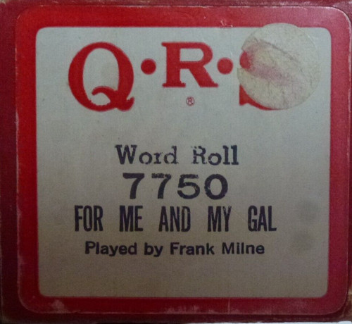Pianola word roll for - pianola, and