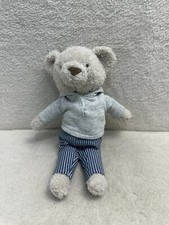 Little White Company Albetta Dressed Teddy Bear Soft Toy Striped Trouser Plush 