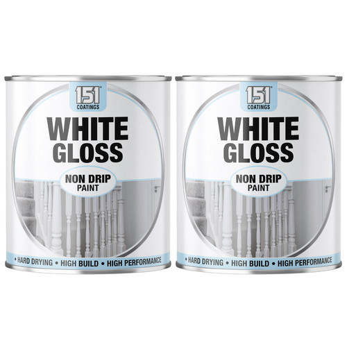 Non drip white gloss paint - 2x,