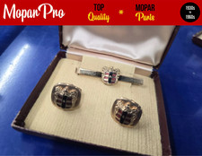 NOS 1940s 50s 60s DODGE Cufflinks Set With Tie Bar 1950 1951 1952 46 47 48 49