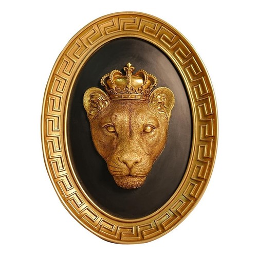 Lion head wall - sculpture, regal