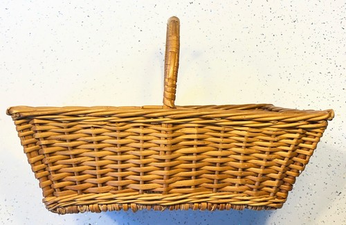 Wicker basket with handle - basket,