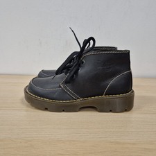 Dr Martens Vintage 9710 Black Leather Mid Ankle Moc Toe Chunky Hiker Boots Uk 6