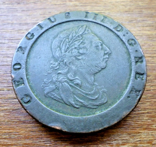 1797 cartwheel twopence king - twopence.,