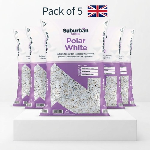 10mm polar white chippings x - white,