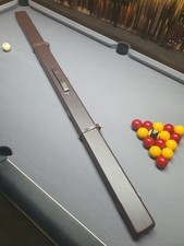 Quality Brown Faux Leather 2 x 1-piece Snooker Pool Cue Hard Case NEW