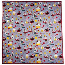 Crazy Knitting Chickens Square Bandana Head band Dog Chemo 100% cotton fabric