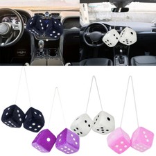 Soft Fluffy Furry Dice Ornamen