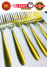 Set of 6 - Golden Dinner Fork