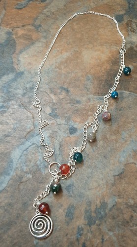 Celtic spiral necklace with - celtic,
