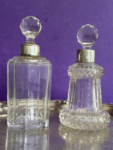 Antique silver topped cut - antique,