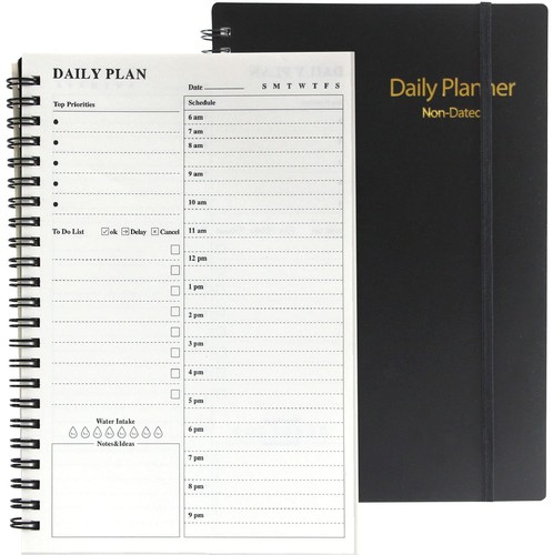 Undated daily planner hourly - undated,