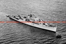 F016164 HMS Amethyst F116 British battleship Plymouth Breakwater Devon 1950s