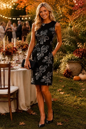 Monsoon black embroidered leaf - monsoon,